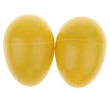 Maxbell 1 Pair of Percussion Musical Egg Shakers Egg Maracas Kids Toy Glossy Yellow