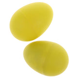 Maxbell 1 Pair of Percussion Musical Egg Shakers Egg Maracas Kids Toy Frosted Yellow