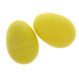 Maxbell 1 Pair of Percussion Musical Egg Shakers Egg Maracas Kids Toy Frosted Yellow