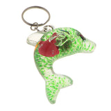 Maxbell Dolphin Shaped Oil Leakage Timer Key Chain Kids Toy Gift Party Favors Green