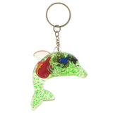 Maxbell Dolphin Shaped Oil Leakage Timer Key Chain Kids Toy Gift Party Favors Green