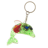 Maxbell Dolphin Shaped Oil Leakage Timer Key Chain Kids Toy Gift Party Favors Green