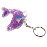 Maxbell Dolphin Shaped Oil Leakage Timer Key Chain Kids Toy Gift Party Favors Purple