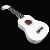 Maxbell 21" Hawaii Ukulele Mini 4 Strings Guitar for Kids Beginners White