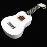 Maxbell 21" Hawaii Ukulele Mini 4 Strings Guitar for Kids Beginners White