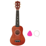 Maxbell 21" Hawaii Ukulele Mini 4 Strings Guitar for Kids Beginners Brown