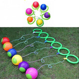 Maxbell Kids Fitness Ankle Skip Ball Hop the Rope Swinging Toy Outdoor Sports Green
