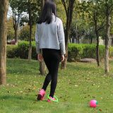 Maxbell Kids Fitness Ankle Skip Ball Hop the Rope Swinging Toy Outdoor Sports Yellow