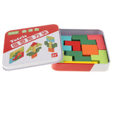 Maxbell Wooden Brain Teaser Tetris Puzzle Blocks Kids Educational Toy - Tetris