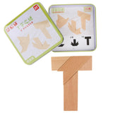 Maxbell Wooden Jigsaw Puzzle Tetris Puzzle Blocks Kids Educational Toy - T Shape