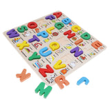 Maxbell Wooden ABC Letters Baby Toddler Preschool Kid Educational Toy Alphabet