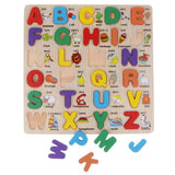 Maxbell Wooden ABC Letters Baby Toddler Preschool Kid Educational Toy Alphabet