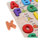 Maxbell Wooden ABC Letters Baby Toddler Preschool Kid Educational Toy Alphabet