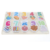 Maxbell Wooden Number Puzzle Baby Toddler Preschool Kid Educational Toy Numbers