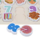 Maxbell Wooden Number Puzzle Baby Toddler Preschool Kid Educational Toy Numbers