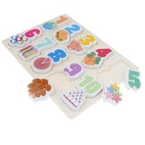 Maxbell Wooden Number Puzzle Baby Toddler Preschool Kid Educational Toy Numbers