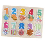 Maxbell Wooden Number Puzzle Baby Toddler Preschool Kid Educational Toy Numbers