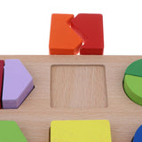Maxbell Montessori Wooden Geometry Puzzle Kids Early Educational Toy Set Bisection