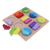 Maxbell Montessori Wooden Geometry Puzzle Kids Early Educational Toy Set Bisection