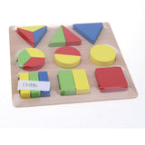 Maxbell Montessori Wooden Geometry Puzzle Kids Early Educational Toy Set Triangle