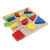 Maxbell Montessori Wooden Geometry Puzzle Kids Early Educational Toy Set Triangle