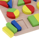 Maxbell Montessori Wooden Geometry Puzzle Kids Early Educational Toy Set Triangle