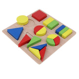 Maxbell Montessori Wooden Geometry Puzzle Kids Early Educational Toy Set Triangle
