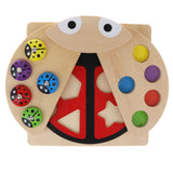 Maxbell Wooden Magnet Ladybug Fishing Geometry Blocks Kids Color Shape Cognition Toy