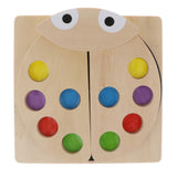 Maxbell Wooden Magnet Ladybug Fishing Geometry Blocks Kids Color Shape Cognition Toy