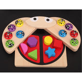 Maxbell Wooden Magnet Ladybug Fishing Geometry Blocks Kids Color Shape Cognition Toy