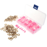 Maxbell 100pcs Plastic Safety Doll Nose for DIY Teddy Bear Doll Toy w/ Washers Pink
