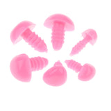 Maxbell 100pcs Plastic Safety Doll Nose for DIY Teddy Bear Doll Toy w/ Washers Pink