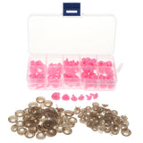 Maxbell 100pcs Plastic Safety Doll Nose for DIY Teddy Bear Doll Toy w/ Washers Pink