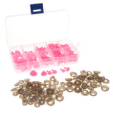 Maxbell 100pcs Plastic Safety Doll Nose for DIY Teddy Bear Doll Toy w/ Washers Pink