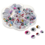 Maxbell 230pcs Colorful Plastic Wiggle Googly Eyes for Dolls DIY  Self-adhesive