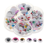 Maxbell 230pcs Colorful Plastic Wiggle Googly Eyes for Dolls DIY  Self-adhesive