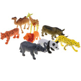 Maxbell 8 Pieces Plastic Zoo Animal Model Kids Educational Toy Party Bag Fillers