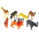 Maxbell 8 Pieces Plastic Zoo Animal Model Kids Educational Toy Party Bag Fillers