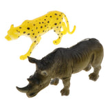 Maxbell 8 Pieces Plastic Zoo Animal Model Kids Educational Toy Party Bag Fillers