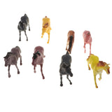 Maxbell 8 Pieces Realistic Plastic Zoo Animals Horse Model Kids Toy Party Favors