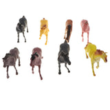 Maxbell 8 Pieces Realistic Plastic Zoo Animals Horse Model Kids Toy Party Favors