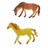 Maxbell 8 Pieces Realistic Plastic Zoo Animals Horse Model Kids Toy Party Favors