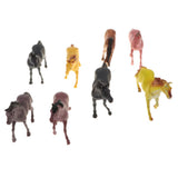 Maxbell 8 Pieces Realistic Plastic Zoo Animals Horse Model Kids Toy Party Favors