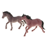 Maxbell 8 Pieces Realistic Plastic Zoo Animals Horse Model Kids Toy Party Favors