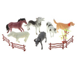 Maxbell 6pcs Plastic Farm Animal Model Figure Kids Educational Toy Party Bag Fillers