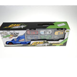 Maxbell Diecast Alloy Container Truck w/ 12 Car Vehcile Playset Toy Racing Car Blue