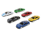 Maxbell Diecast Alloy Container Truck w/ 12 Car Vehcile Playset Toy Racing Car Blue