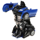 Maxbell Automatic One Step Transform Robot Sport Car Toy for Kids Gift Blue Black