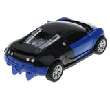 Maxbell Automatic One Step Transform Robot Sport Car Toy for Kids Gift Blue Black