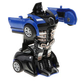 Maxbell Automatic One Step Transform Robot Sport Car Toy for Kids Gift Blue Black